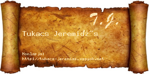 Tukacs Jeremiás névjegykártya